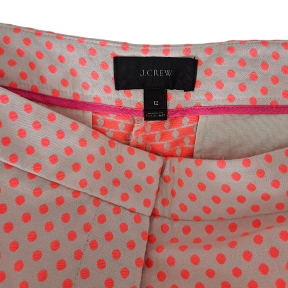 J.Crew Polka Dot Pink Scollaop Women's Shorts - Picture 2 of 7